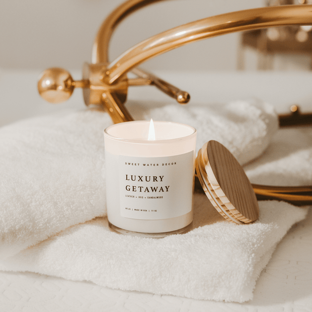 Luxury Getaway Soy Candle - White Jar - 11 oz