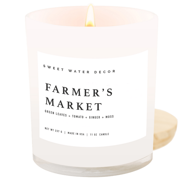 Farmer's Market Soy Candle - White Jar - 11 oz