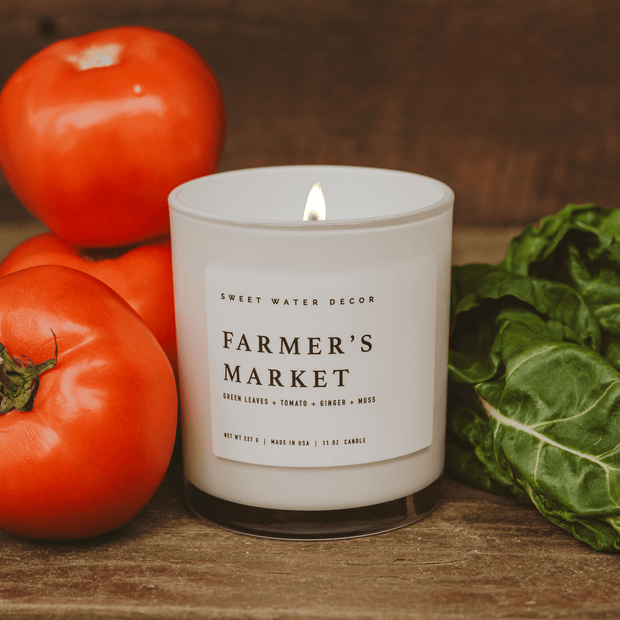 Farmer's Market Soy Candle - White Jar - 11 oz