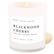 Blackwood Cherry Soy Candle - White Jar - 11 oz