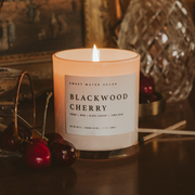Blackwood Cherry Soy Candle - White Jar - 11 oz