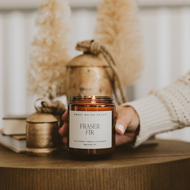 Fraser Fir Soy Candle - Amber Jar - 9 oz