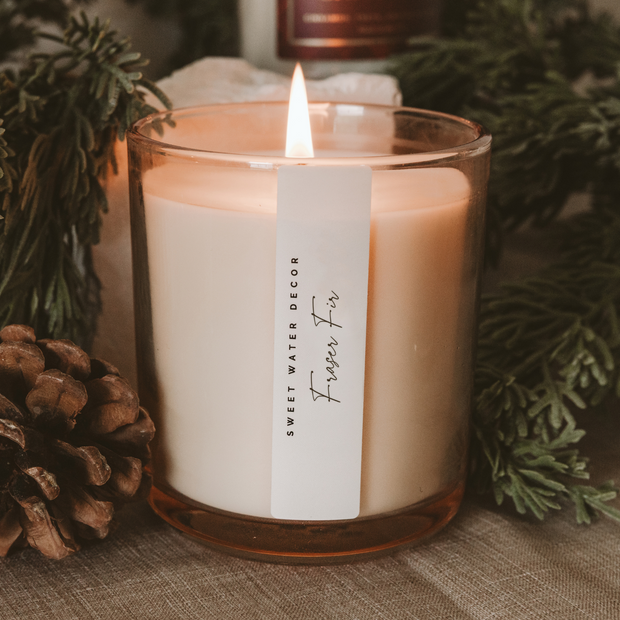 Fraser Fir Soy Candle - Tinted Glass Jar - 12 oz