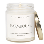 Farmhouse Soy Candle - Clear Jar - 9 oz