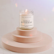 Vanilla Buttercream Soy Candle - Clear Label - 9 oz
