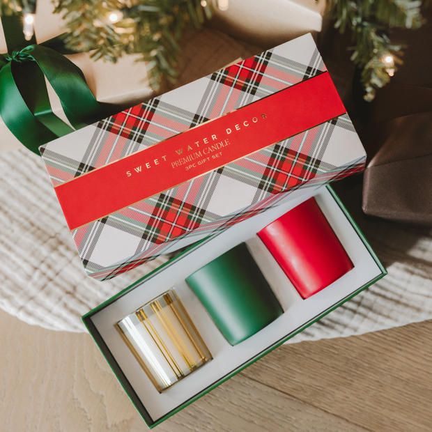Christmas Candle Gift Box Set (Christmas, Warm and Cozy, Fraser Fir)
