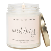 Wedding Soy Candle - Clear Jar - 9 oz