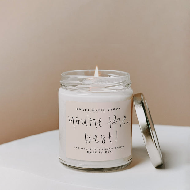 You're The Best! Soy Candle - Clear Jar - 9 oz