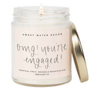 OMG! You're Engaged! Soy Candle - Clear Jar - 9 oz