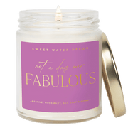 Not A Day Over Fabulous Soy Candle - Clear Jar - 9 oz (Wildflowers and Salt)