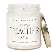 In My Teacher Era Soy Candle - Clear Jar - 9 oz (Wildflowers and Salt)
