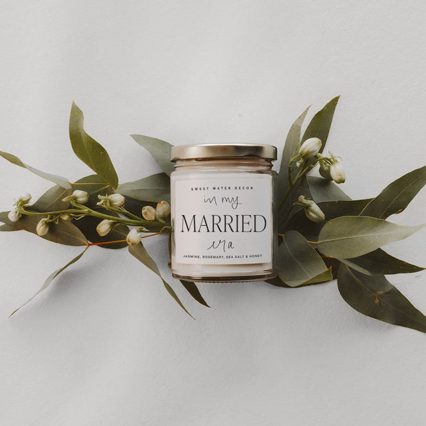In My Married Era Soy Candle - Clear Jar - 9 oz (Wildflowers and Salt)