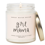 Girl Mama Soy Candle - Clear Jar - 9 oz (Wildflowers and Salt)