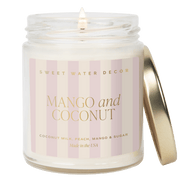 Mango and Coconut Soy Patterned Candle - Clear Jar - 9 oz