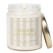 Cashmere and Vanilla Soy Patterned Candle - Clear Jar - 9 oz