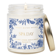 Spa Day Soy Patterned Candle - Clear Jar - 9 oz