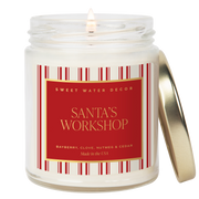 Santa's Workshop Soy Candle - 9 oz Clear Jar (Merry and Bright)