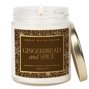 Gingerbread and Spice Soy Candle - Clear Jar - 9 oz Patterned