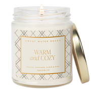 Warm and Cozy Soy Candle - Clear Jar - 9 oz