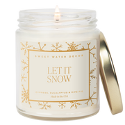 Let It Snow Soy Candle - Patterned 9 oz Clear Jar