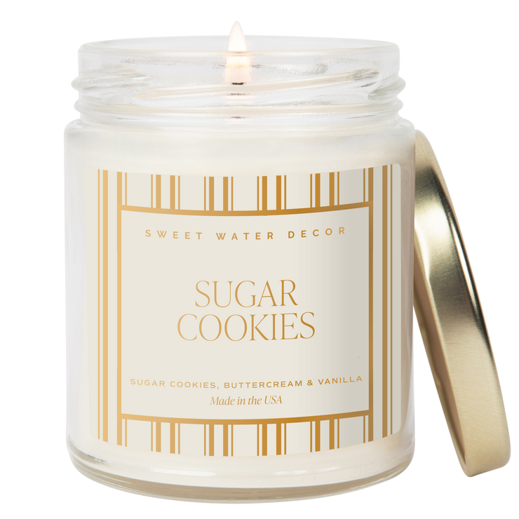 Sugar Cookies Soy Candle - 9 oz Patterned Clear Jar