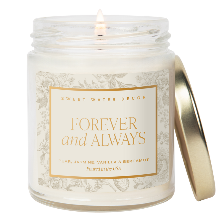 Forever and Always Soy Candle - Clear Jar - 9 oz