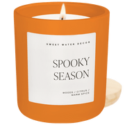 Spooky Season Soy Candle - Orange Matte Jar - 15 oz (Cozy Season)