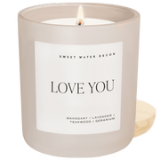 Love You Soy Candle - Tan Matte Jar - 15 oz