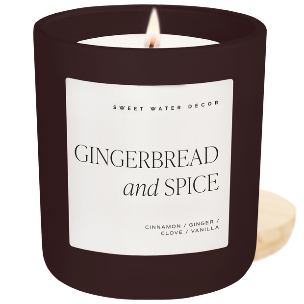 Gingerbread and Spice Soy Candle - Brown Matte Jar - 15 oz