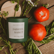 Farmer's Market Soy Candle - Green Matte Jar - 15 oz