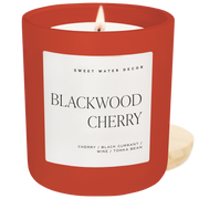 Blackwood Cherry Soy Candle - Red Matte Jar - 15 oz