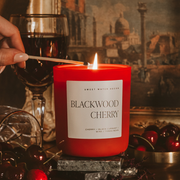 Blackwood Cherry Soy Candle - Red Matte Jar - 15 oz