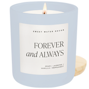 Forever and Always Soy Candle - Blue Matte Jar - 15 oz