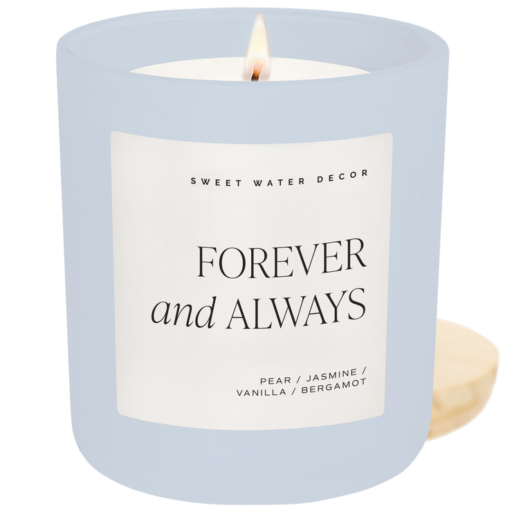 Forever and Always Soy Candle - Blue Matte Jar - 15 oz