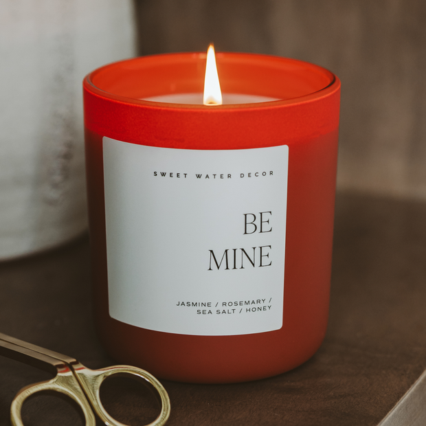 Be Mine Soy Candle - Red Matte Jar - 15 oz