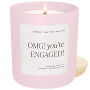 Omg! You're Engaged! Soy Candle - Pink Matte Jar - 15 oz