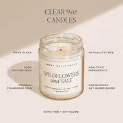 Lavender and Sage Soy Candle - Clear Jar - 9 oz