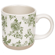 Green Delft 14oz. Stoneware Coffee Mug