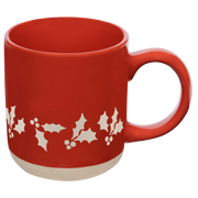 Holly 14oz. Red Stoneware Coffee Mug