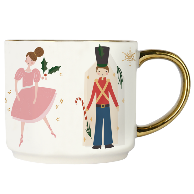 Nutcracker 14oz. Gold Handle Coffee Mug