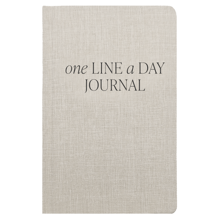 Tan One Line A Day Memory Journal