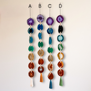 Chakra Rainbow Agate Garland – Boho Wall Hanging (Batch No. 2)