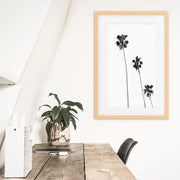 Tropical Black White Palm Trees Wall Decor