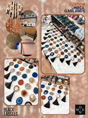 Custom Agate Garland – Made to Order Boho Wall Hanging Décor