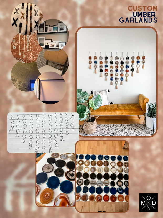 Custom Agate Garland – Made to Order Boho Wall Hanging Décor