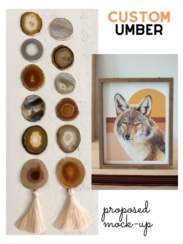 Custom Agate Garland – Made to Order Boho Wall Hanging Décor