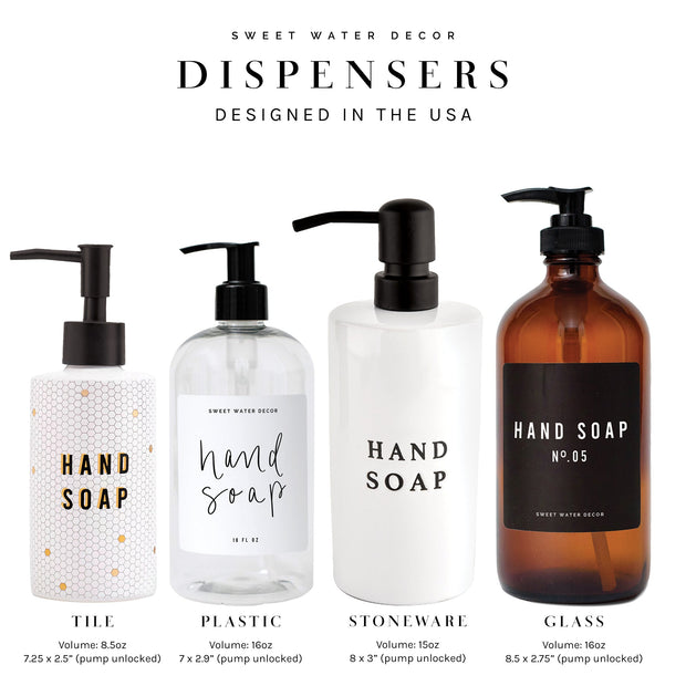 16oz Clear Plastic Shampoo Dispenser- White Label