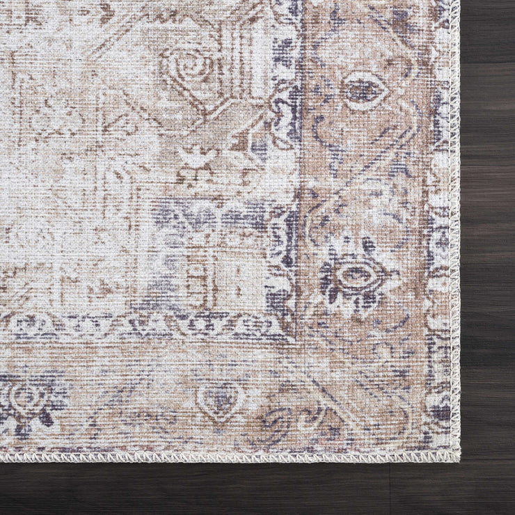 Beige Rosman Washable Area Rug - Promo