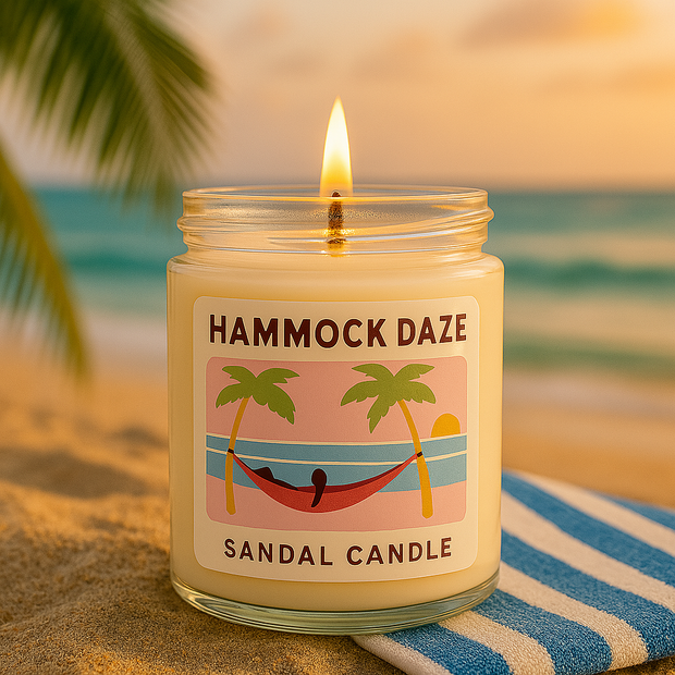 Hammock Daze – Scented Candle, 9 oz Jar, Amber, Agave & Melon