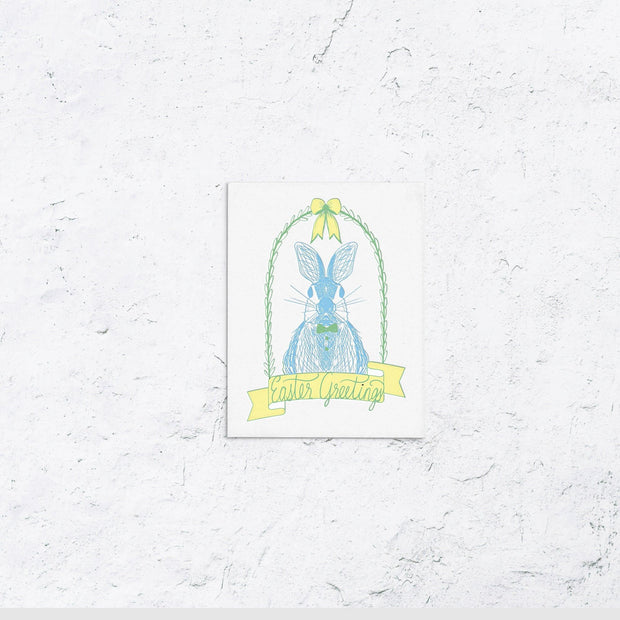 Easter Greetings Bunny Letterpress Card Box Set of 10